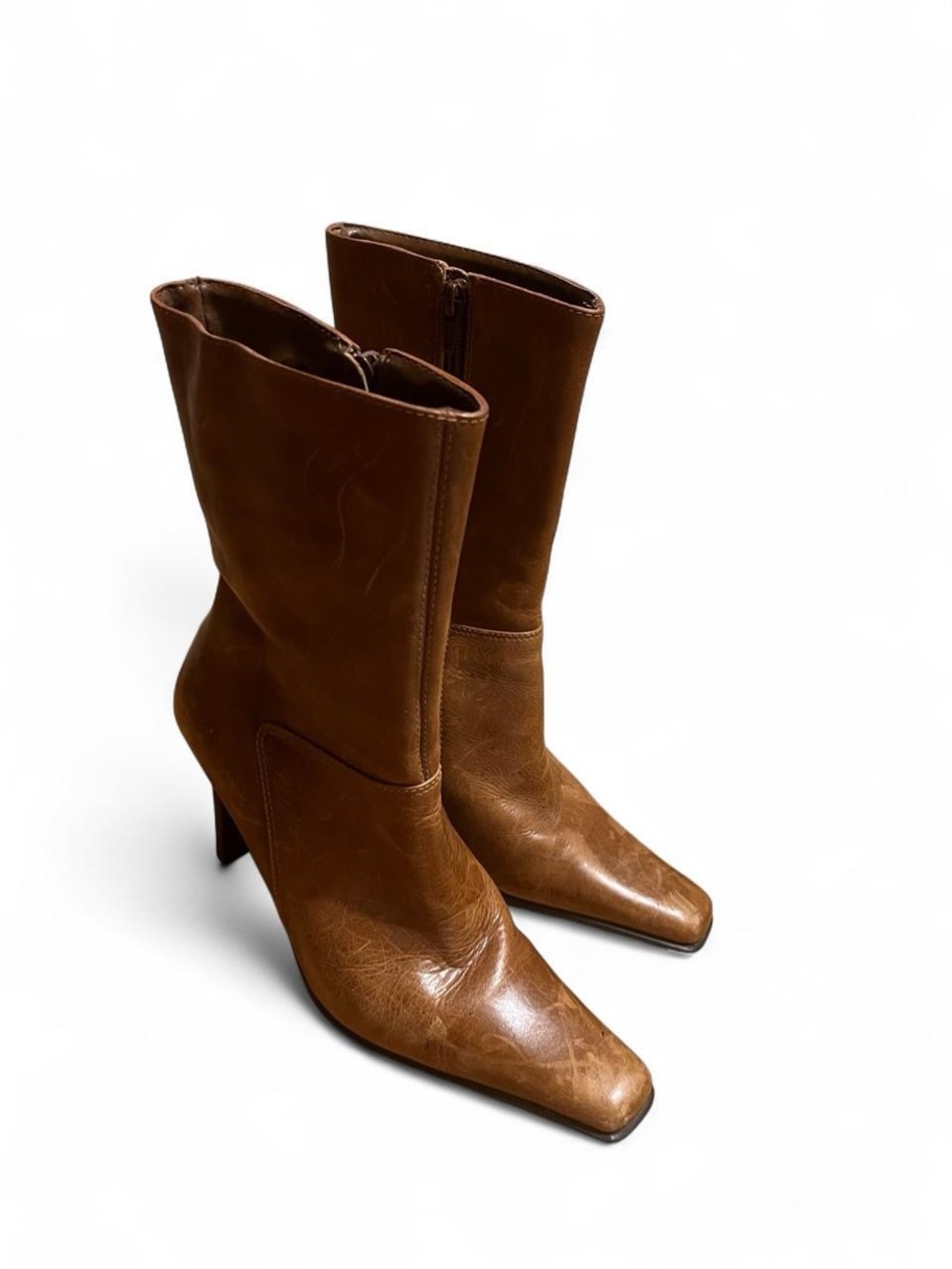 Steve Madden leather heel boots